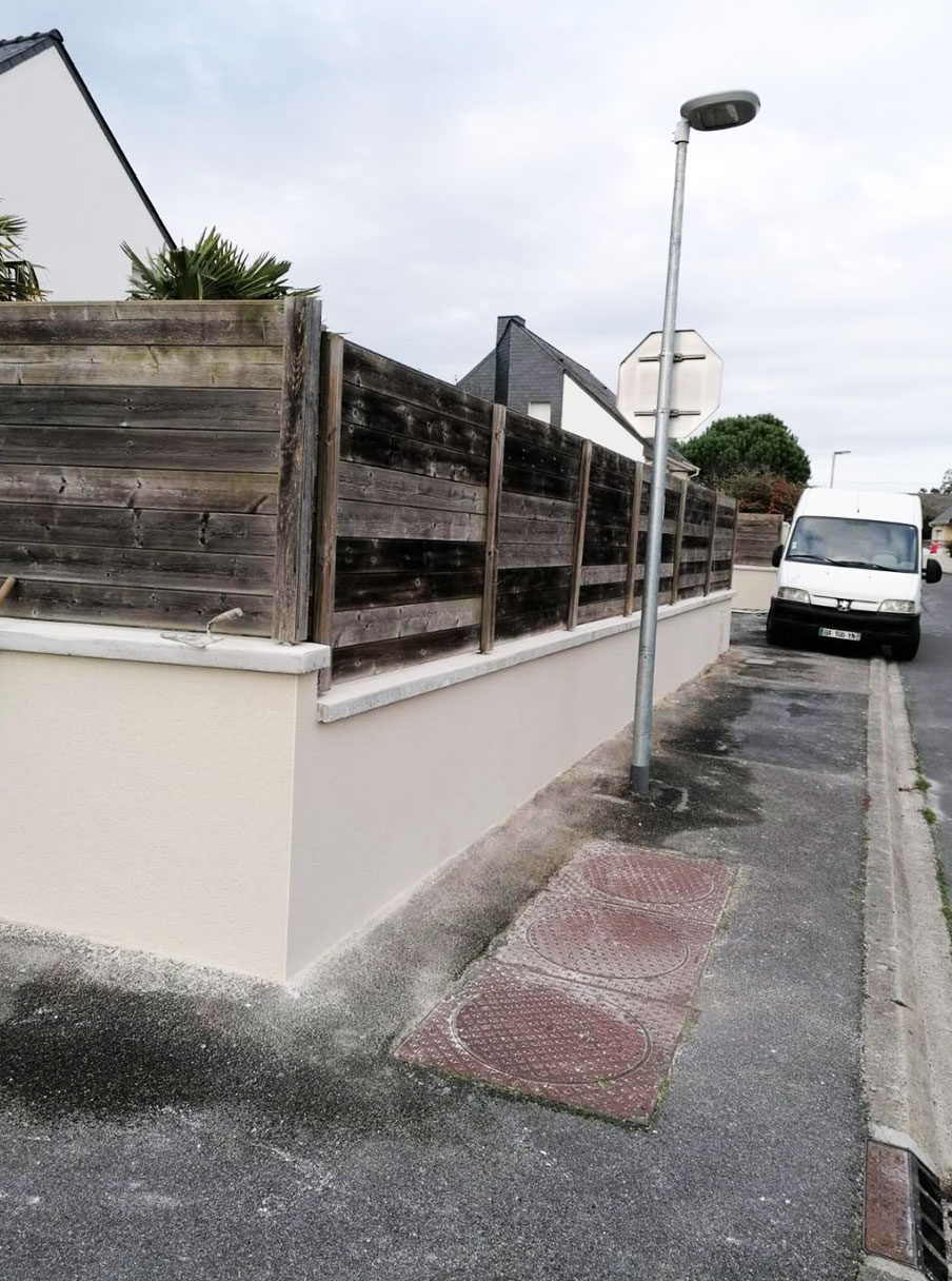 ERMGO Maçonnerie - Rénovation muret de clôture - Après travaux
